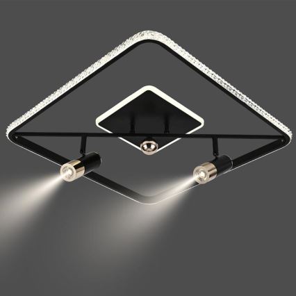 Himmennettävä LED-kattovalaisin LED/70W/230V 3000-6500K musta + kauko-ohjaus