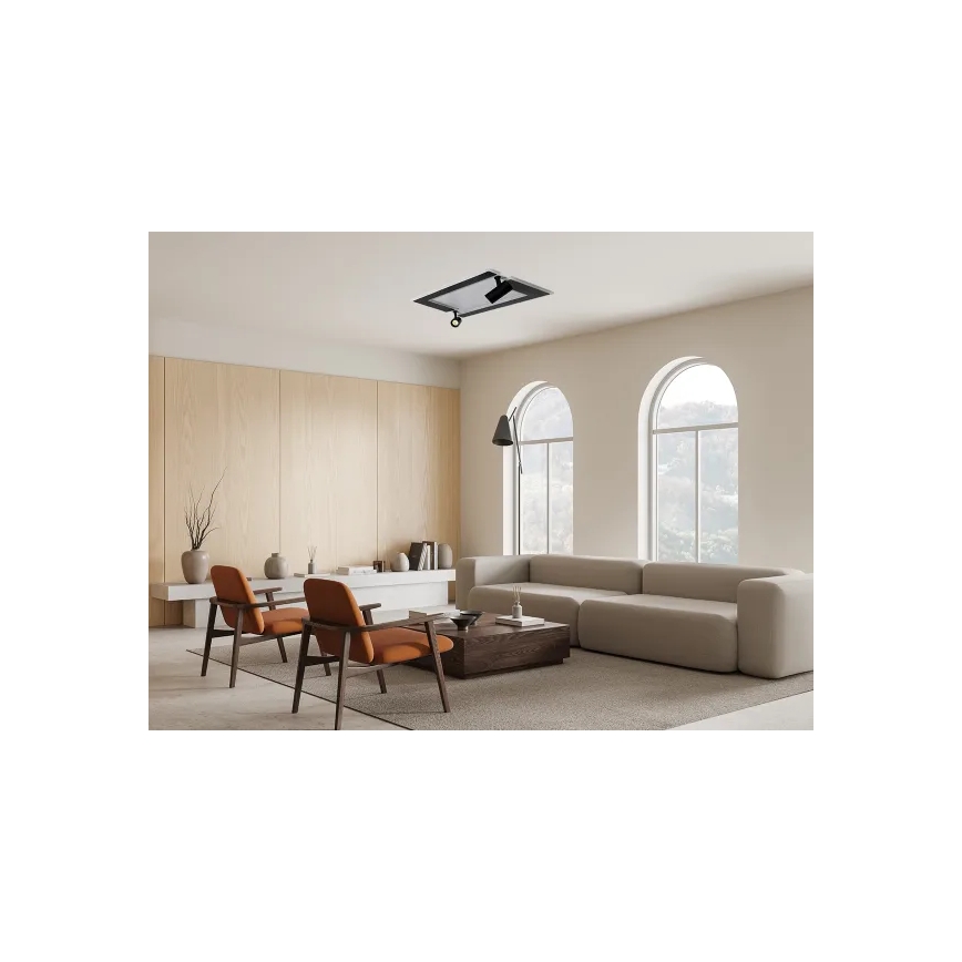 Himmennettävä LED-kattovalaisin LED/80W/230V 3000-6500K musta + kauko-ohjaus