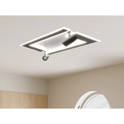 Himmennettävä LED-kattovalaisin LED/80W/230V 3000-6500K musta + kauko-ohjaus