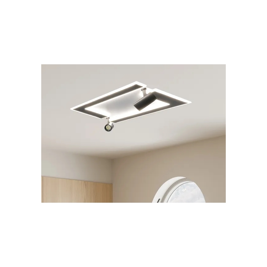 Himmennettävä LED-kattovalaisin LED/80W/230V 3000-6500K musta + kauko-ohjaus