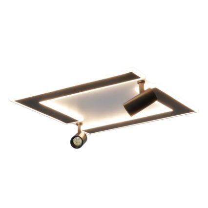 Himmennettävä LED-kattovalaisin LED/80W/230V 3000-6500K musta + kauko-ohjaus