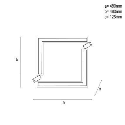 Himmennettävä LED-kattovalaisin LED/80W/230V 3000-6500K musta + kauko-ohjaus