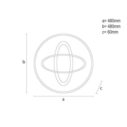 Himmennettävä LED-kattovalaisin LED/90W/230V 3000-6500K + kauko-ohjaus