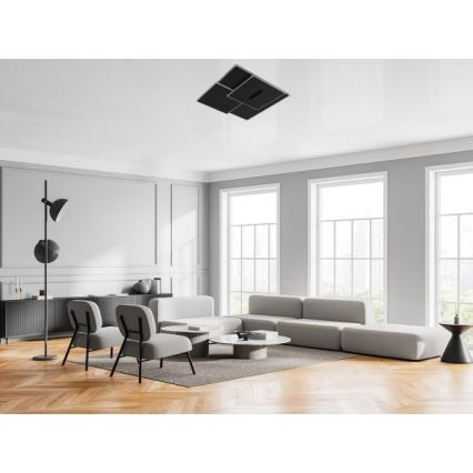 Himmennettävä LED-kattovalaisin LED/95W/230V 3000-6500K musta + kauko-ohjaus