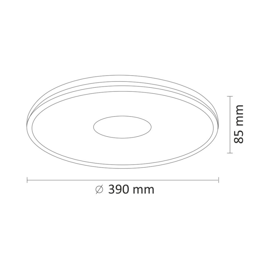 Himmennettävä LED-kattovalaisin LEON LED/24W/230V + kauko-ohjaus