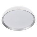 Himmennettävä LED-kattovalaisin LIXAN LED/47W/230V 3000-6500K Ø 38,6 cm valkoinen/hopea + kaukosäädin