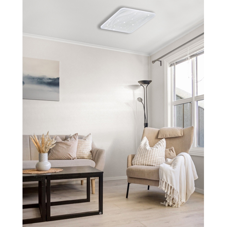 Himmennettävä LED-kattovalaisin NERIS LED/36W/230V 2700-6500K 43x43 cm + kauko-ohjaus