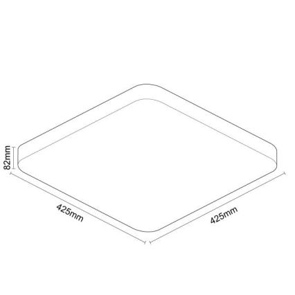 Himmennettävä LED-kattovalaisin OPAL LED/48W/230V 2700-6500K Wi-Fi Tuya valkoinen + kauko-ohjaus