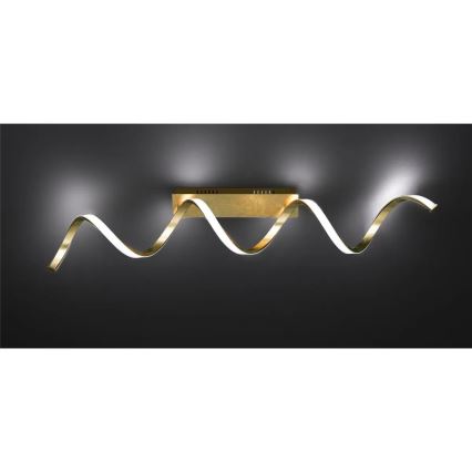 Himmennettävä LED-kattovalaisin RUSSEL LED/32W/230V kultainen