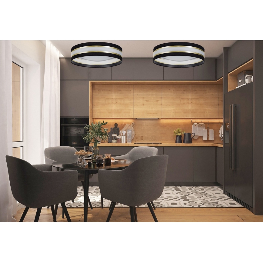 Himmennettävä LED-kattovalaisin SMART CORAL GOLD LED/24W/230V musta/kultainen +kaukosäädin