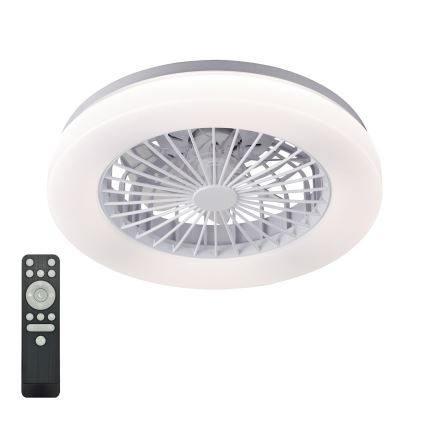 Himennettävä LED-kattovalaisin tuulettimella VENTELUX LED/24W/230V 3000/4000/6500K Ø 45 cm valkoinen + kaukosäädin