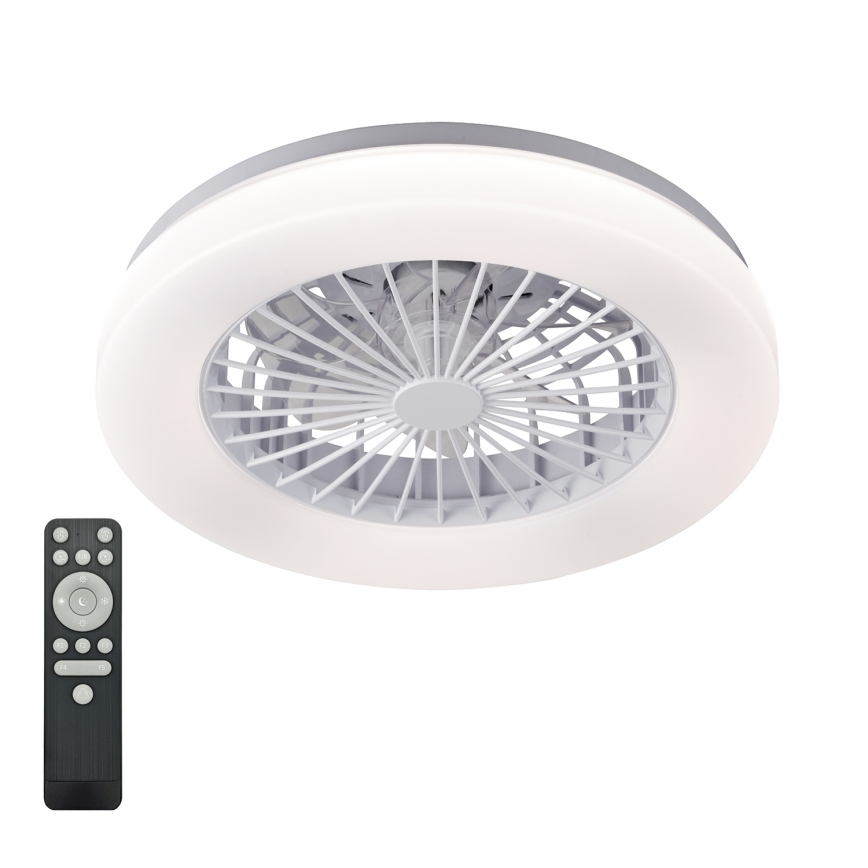 Himennettävä LED-kattovalaisin tuulettimella VENTELUX LED/24W/230V 3000/4000/6500K Ø 45 cm valkoinen + kaukosäädin