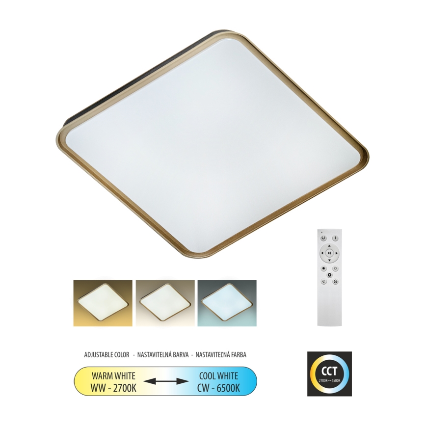 Himmennettävä LED-kattovalaisin UNA LED/60W/230V 2700-6500K 50x50 cm + kauko-ohjaus