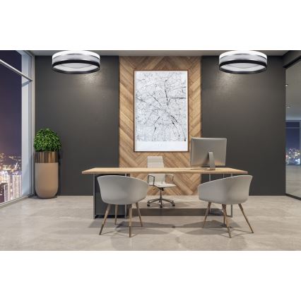 Himmennettävä LED-kattovalo SMART CORAL LED/24W/230V musta/valkoinen + kaukosäädin