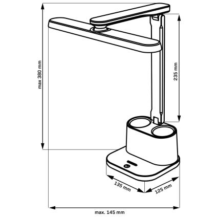 Himmennettävä LED-kosketuspöytävalaisin BARI LED/6W/230V valkoinen