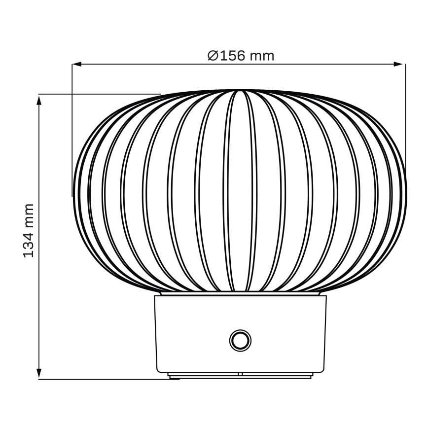Himmennettävä LED-kosketuspöytävalaisin LATTE LED/1,8W/5V USB 2000 mAh mattakromi/valkoinen