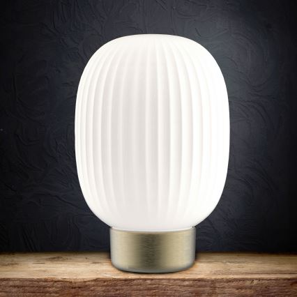 Himmennettävä LED-kosketuspöytävalaisin LATTE LED/1,8W/5V USB 2000 mAh kulta/valkoinen
