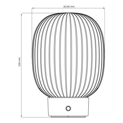 Himmennettävä LED-kosketuspöytävalaisin LATTE LED/1,8W/5V USB 2000 mAh kulta/valkoinen