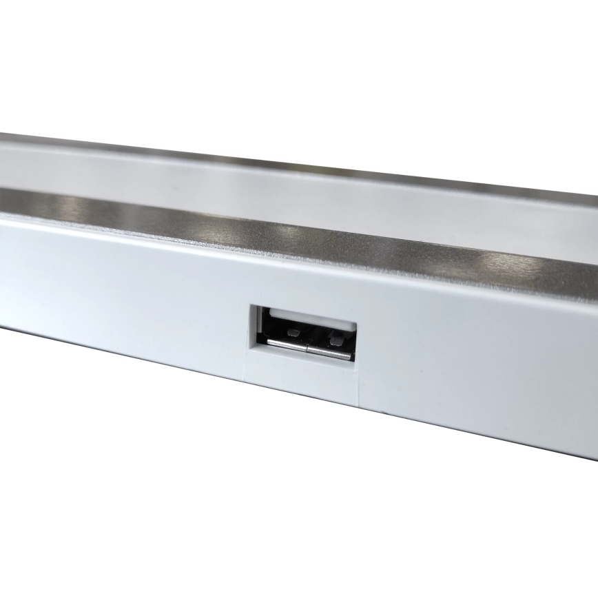 Himmennettävä LED-kosketuspöytävalaisin MADERA LED/7W/230V USB valkoinen