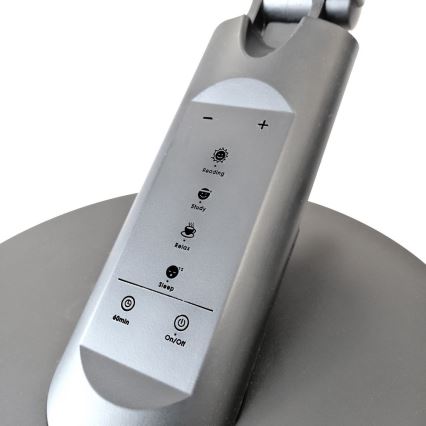 Himmennettävä LED-kosketuspöytävalaisin OPTIMUM LED/7W/230V USB 3000/4000/6000K hopea