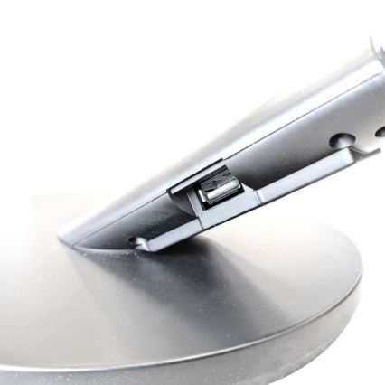 Himmennettävä LED-kosketuspöytävalaisin OPTIMUM LED/7W/230V USB 3000/4000/6000K hopea