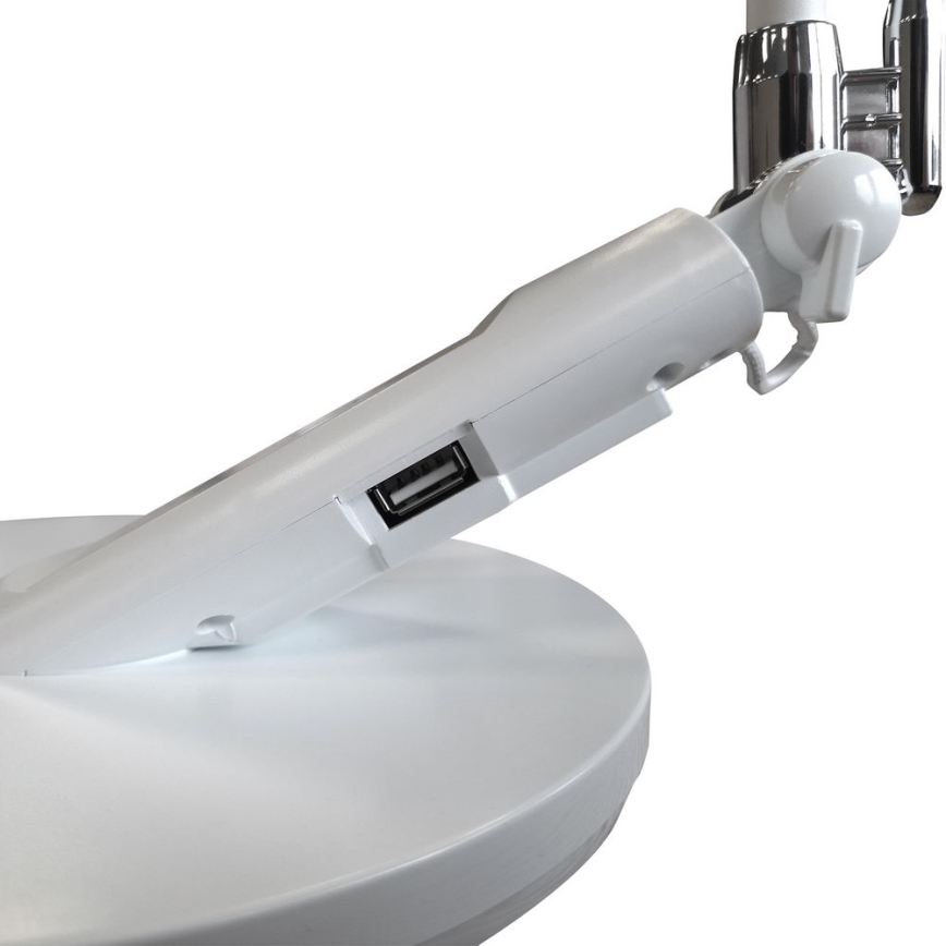 Himmennettävä LED-kosketuspöytävalaisin OPTIMUM LED/7W/230V USB 3000/4000/6000K valkoinen