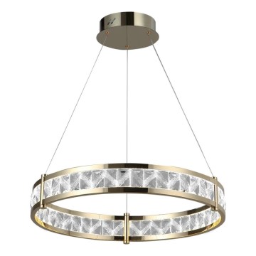 Himmennettävä LED-kristallikruunu vaijerilla ENRIQUE LED/40W//230V 3000-6000K halkaisija 60 cm + kaukosäädin