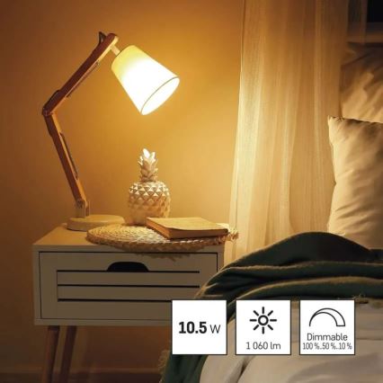 Himmennettävä LED-lamppu A60 E27/10,5W/230V 2700K