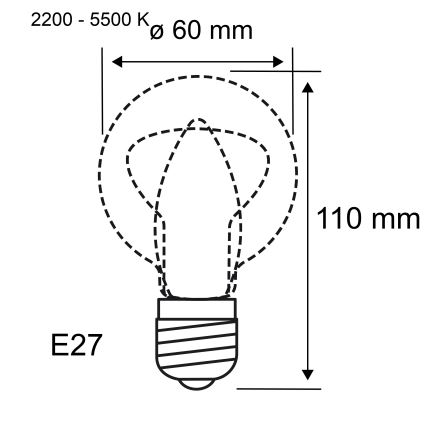 Himmennettävä LED-lamppu FILAMENT E27/7,5W/230V 2200-5500K - Paulmann 29155