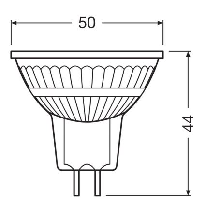Himmennettävä LED-lamppu GU5,3/3,4W/12V 2700K CRI 90 - Osram