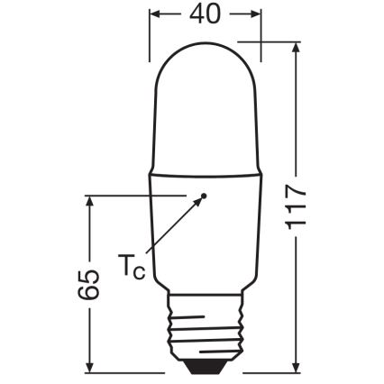 Himmennettävä LED-lamppu STICK E27/11W/230V 4000K CRI 90 - Osram