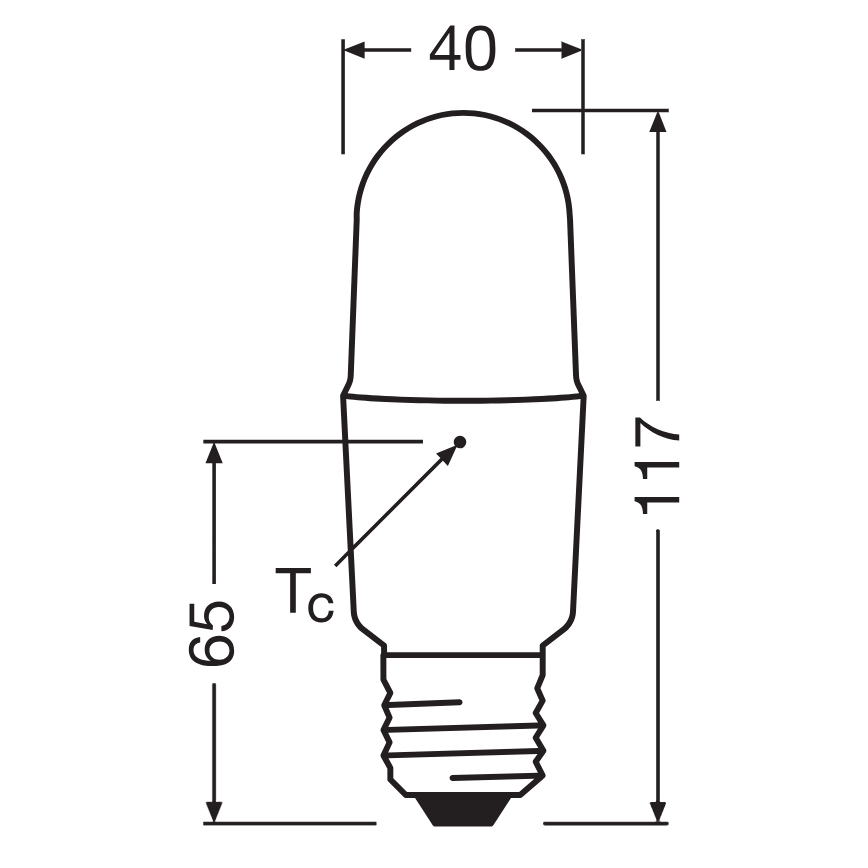Himmennettävä LED-lamppu STICK E27/11W/230V 4000K CRI 90 - Osram