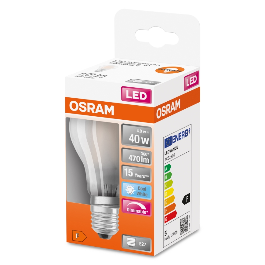 Himmennettävä LED-lamppu SUPERSTAR CLASSIC A60 E27/4,8W/230V 4000K - Osram