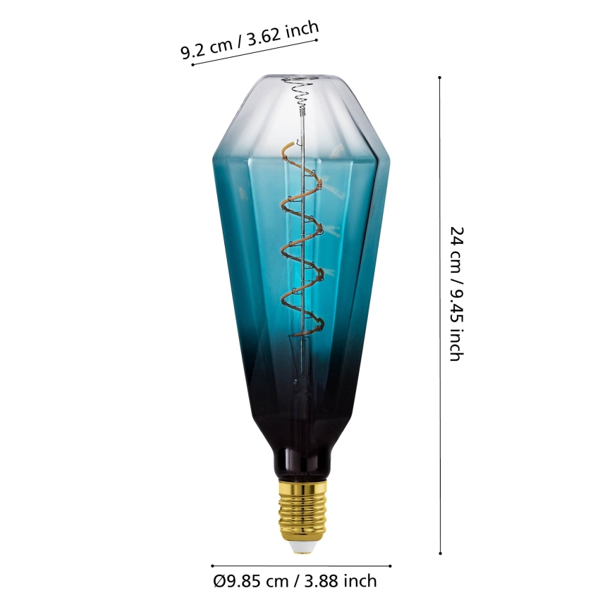 Himmennettävä LED-lamppu VINTAGE E27/4W/230V 2000K, sininen - Eglo 110235