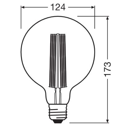 Himmennettävä LED-lamppu VINTAGE FILAMENT E27/5,8W/230V 2200K - Osram