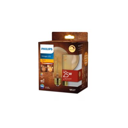 Himmennettävä LED-lamppu VINTAGE Philips G95 E27/3,1W/230V 1800K