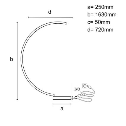 Himmennettävä LED-lattiavalaisin LED/28W/230V 3000-6500K + kaukosäädin