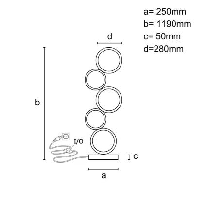 Himmennettävä LED-lattiavalaisin LED/85W/230V 3000-6500K + kaukosäädin
