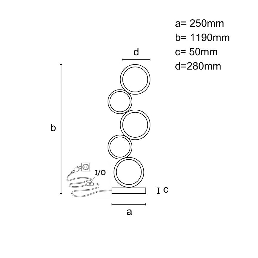 Himmennettävä LED-lattiavalaisin LED/85W/230V 3000-6500K + kaukosäädin