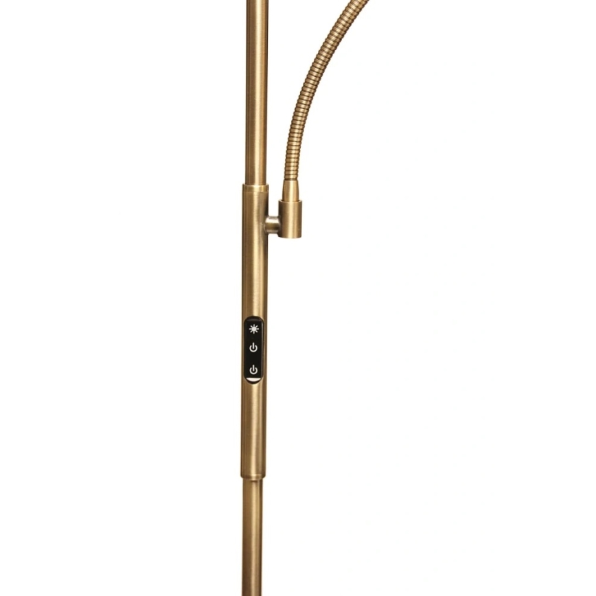 LED-himmennettävä lattiavalaisin NORA LED/25W/230V 2200/3000/4000K + LED/5W 3000K kultainen + kaukosäädin