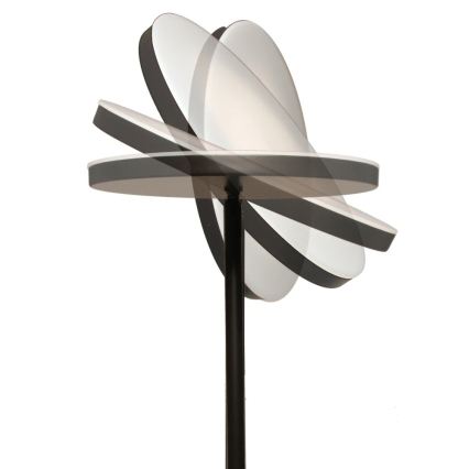 LED-himmennettävä lattiavalaisin NORA LED/25W/230V 2200/3000/4000K + LED/5W 3000K musta + kaukosäädin