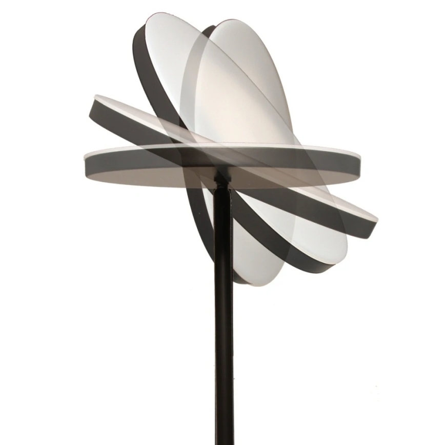 LED-himmennettävä lattiavalaisin NORA LED/25W/230V 2200/3000/4000K + LED/5W 3000K musta + kaukosäädin