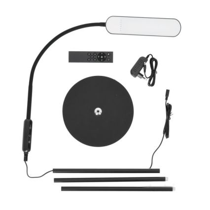 Himmennettävä LED-lattiavalaisin TEILO LED/10W/230V 3000/4000/6500K musta + kauko-ohjaus