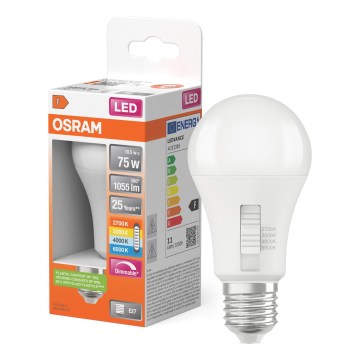 Himmennettävä LED-polttimo CLASSIC A60 E27/10,5W/230V 2700/3000/4000/6500K - Osram