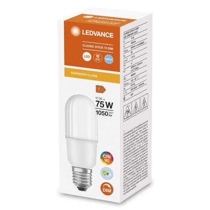 Himmennettävä LED-polttimo E27/11W/230V 6500K CRI 90 - Ledvance
