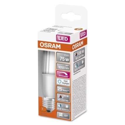 Himmennettävä LED-polttimo E27/11W/230V 6500K CRI 90 - Osram