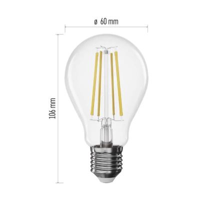 Himmennettävä LED-polttimo FILAMENT A60 E27/7,5W/230V 4000K