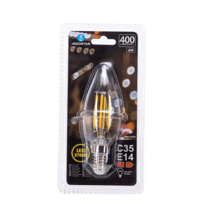 Himmennettävä LED-polttimo FILAMENT C35 E14/4W/230V 2700K - Aigostar