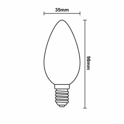 Himmennettävä LED-polttimo FILAMENT C35 E14/6W/230V 3000K