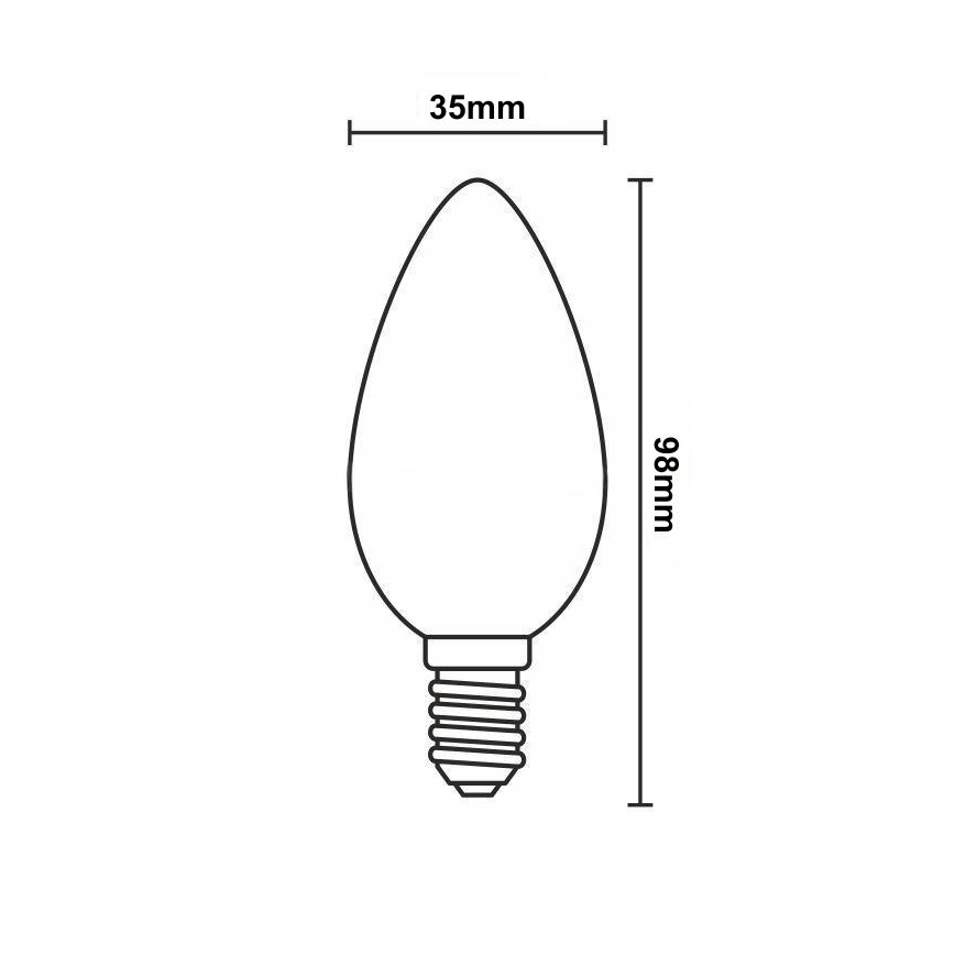 Himmennettävä LED-polttimo FILAMENT C35 E14/6W/230V 3000K
